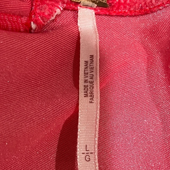 Free People Pink Velvet Ruched V-Neck Top - Size Large - Picture 5 of 5